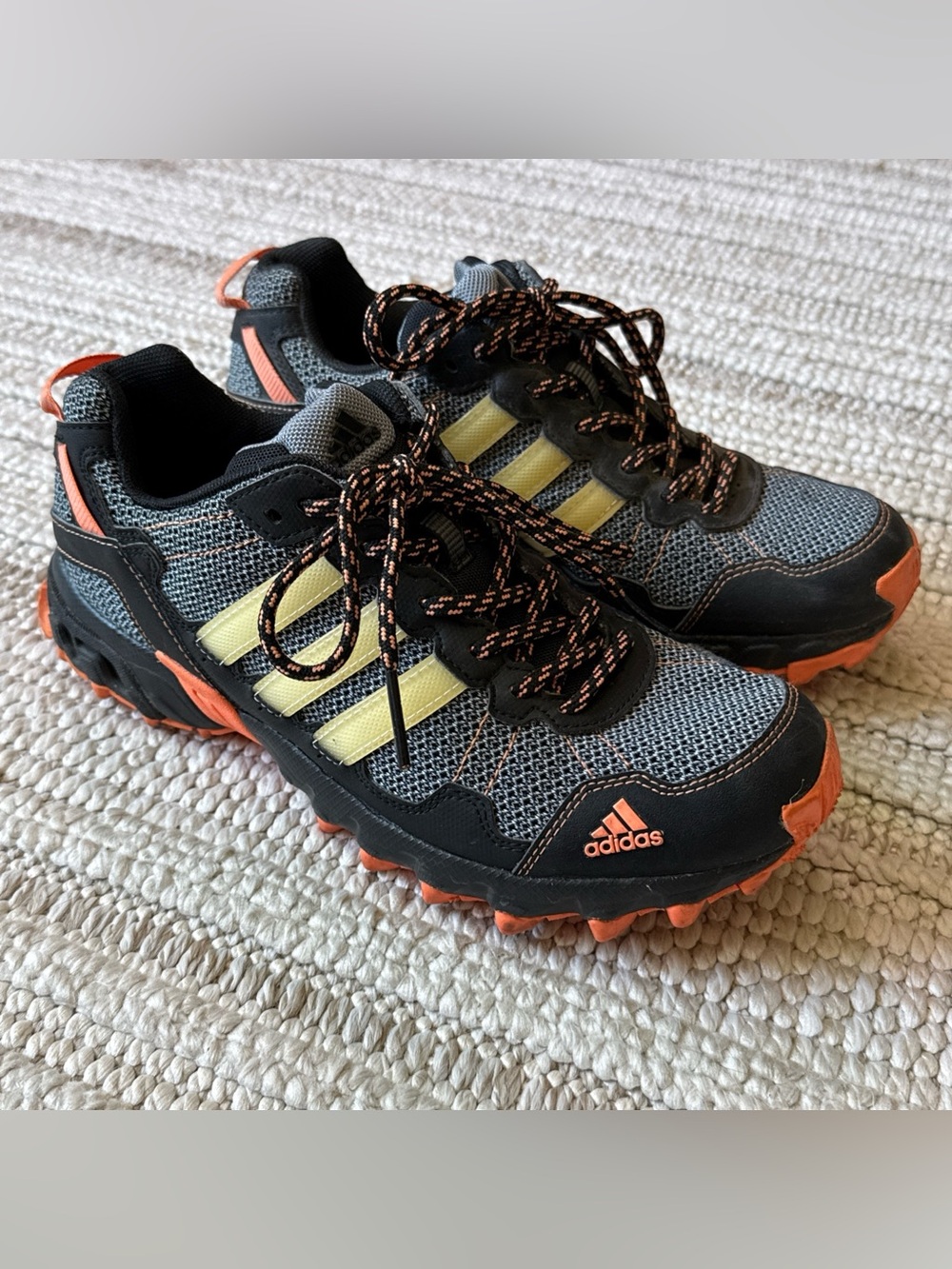 Adidas Rockadia Trail Women’s Running Shoes - Grey/Orange - Size 8 - BY1793